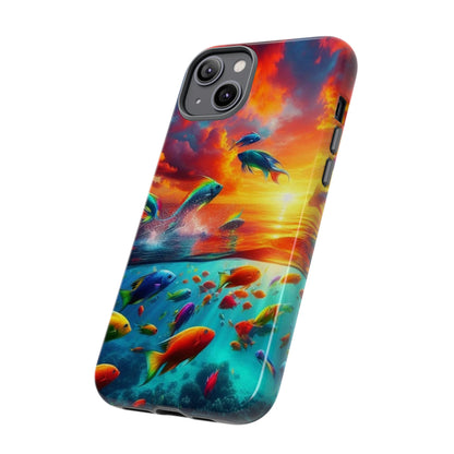 Vibrant Fishing Enthuiast Phone Tough Case