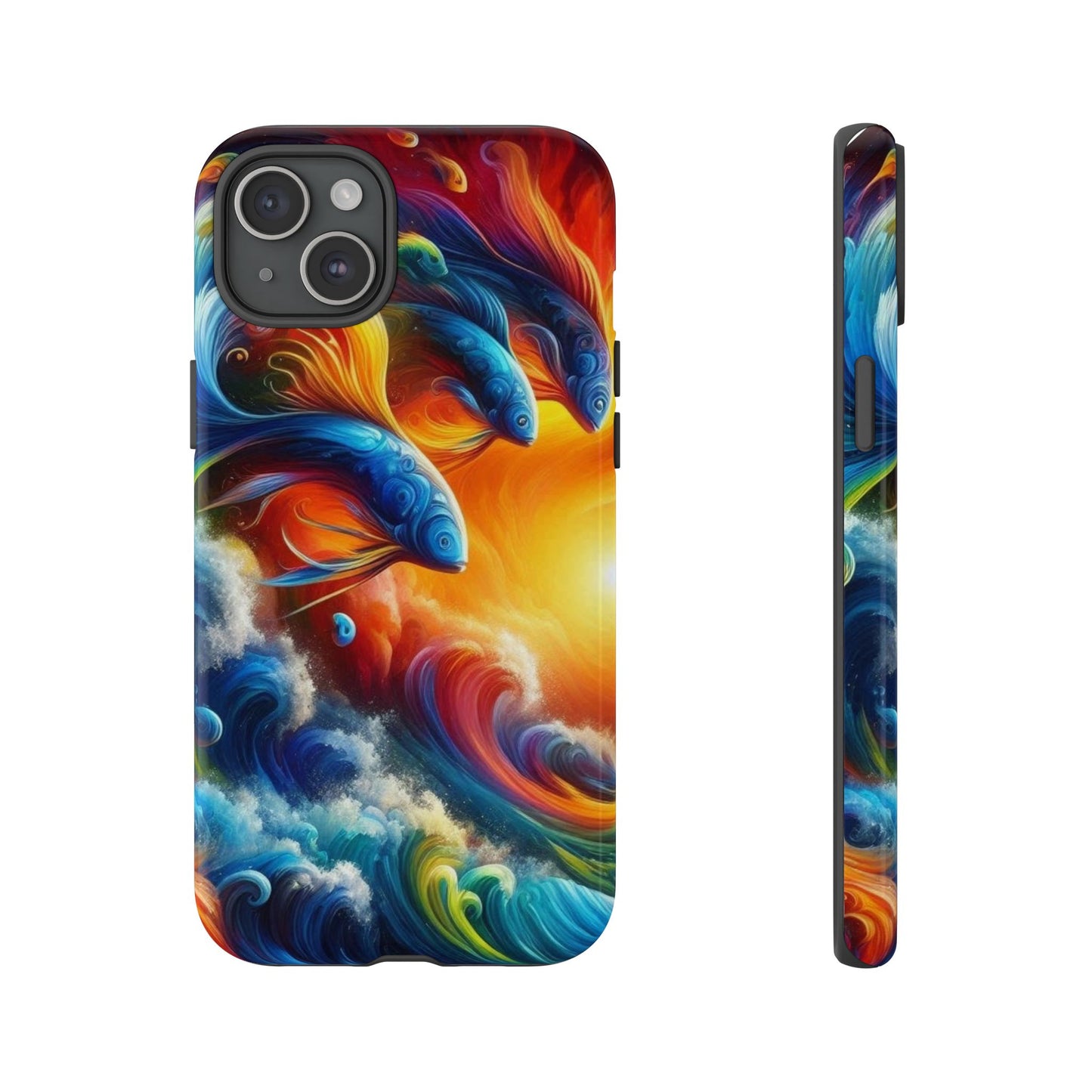 Vibrant Fishing Enthuiast Phone Tough Case