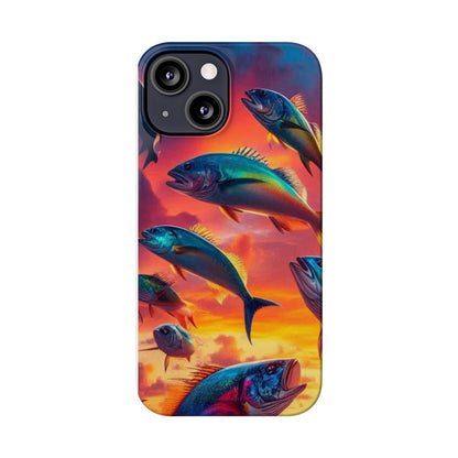 Tropical Fish Phone Case, Sunset Slim Case, Vibrant Colors Cover, Ocean Fish Design, Marine Life Gift, Sealife Accessories