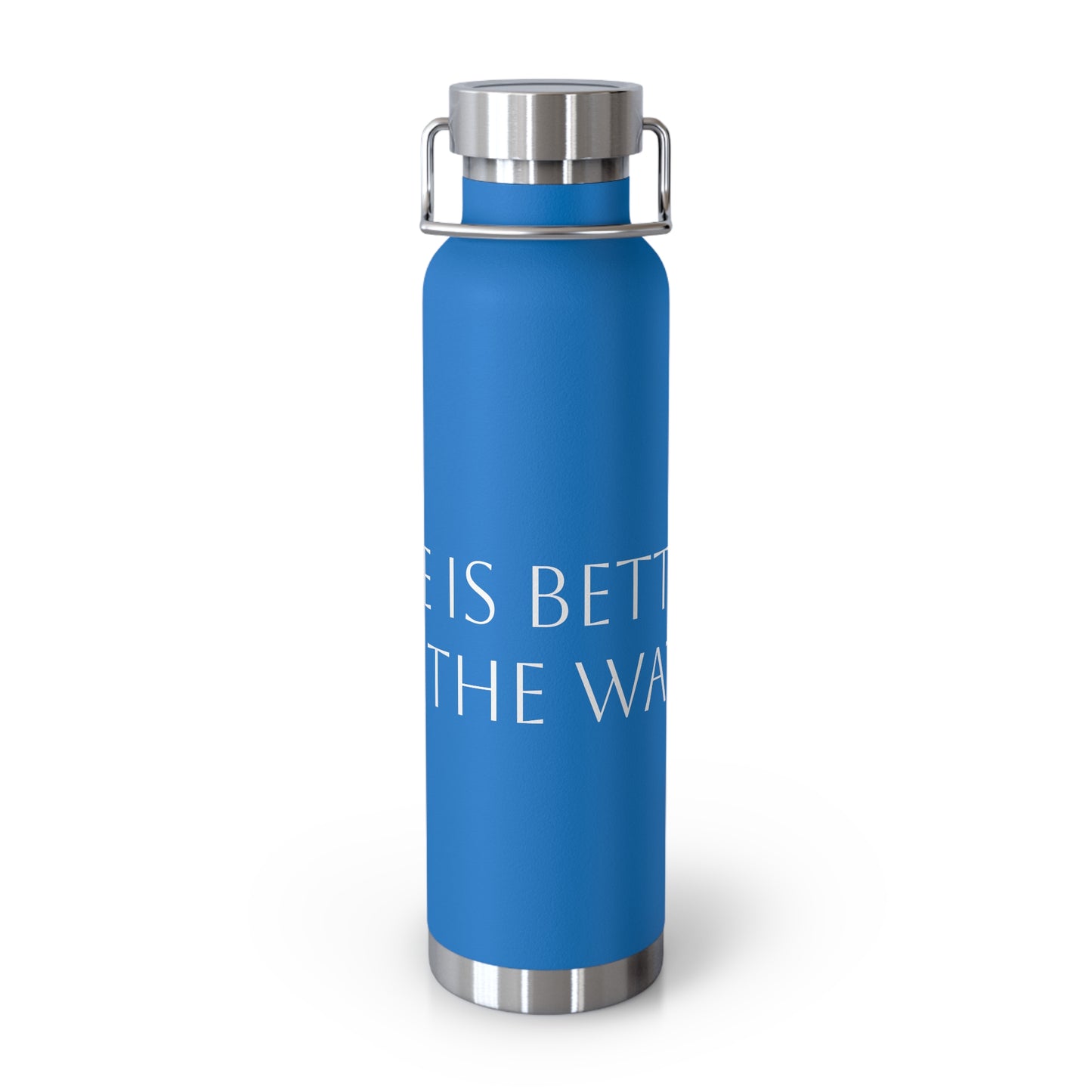 Water Bottle, Life is Better on the Water design, Stainless Steel Insulated Bottle, 22oz, Gift for Outdoorsy People, Beach Vacation