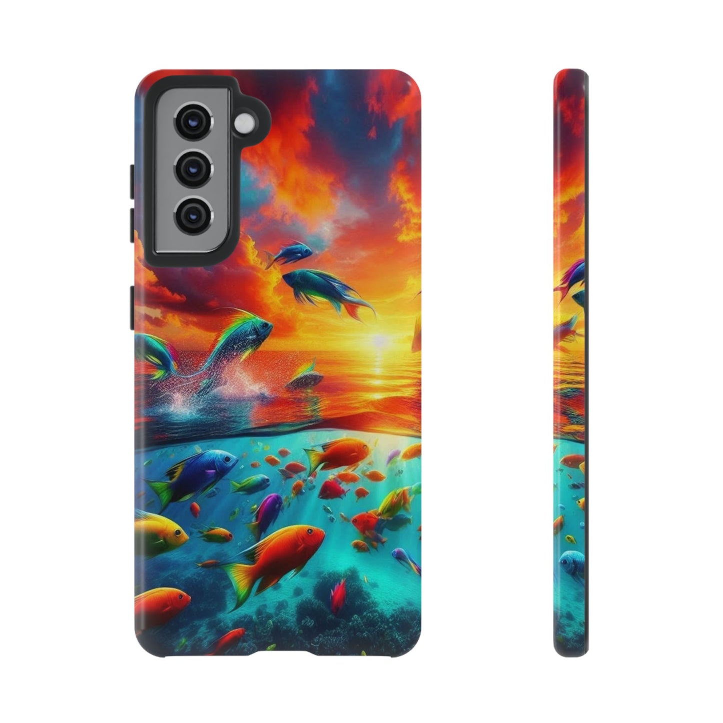 Vibrant Fishing Enthuiast Phone Tough Case