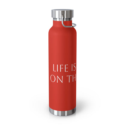 Water Bottle, Life is Better on the Water design, Stainless Steel Insulated Bottle, 22oz, Gift for Outdoorsy People, Beach Vacation