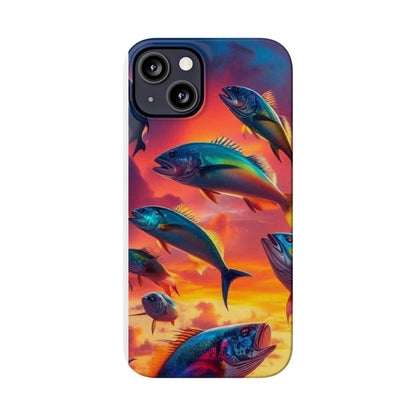 Tropical Fish Phone Case, Sunset Slim Case, Vibrant Colors Cover, Ocean Fish Design, Marine Life Gift, Sealife Accessories