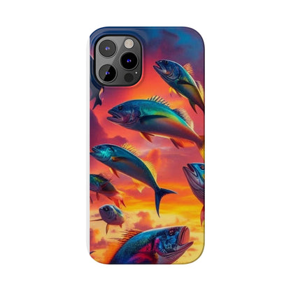 Tropical Fish Phone Case, Sunset Slim Case, Vibrant Colors Cover, Ocean Fish Design, Marine Life Gift, Sealife Accessories