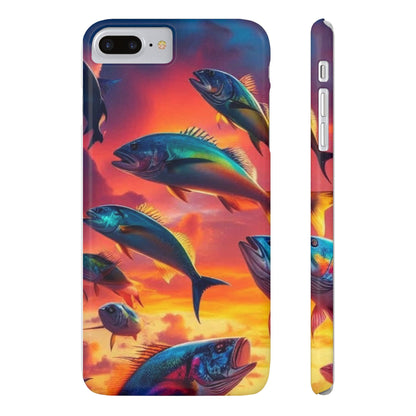 Tropical Fish Phone Case, Sunset Slim Case, Vibrant Colors Cover, Ocean Fish Design, Marine Life Gift, Sealife Accessories