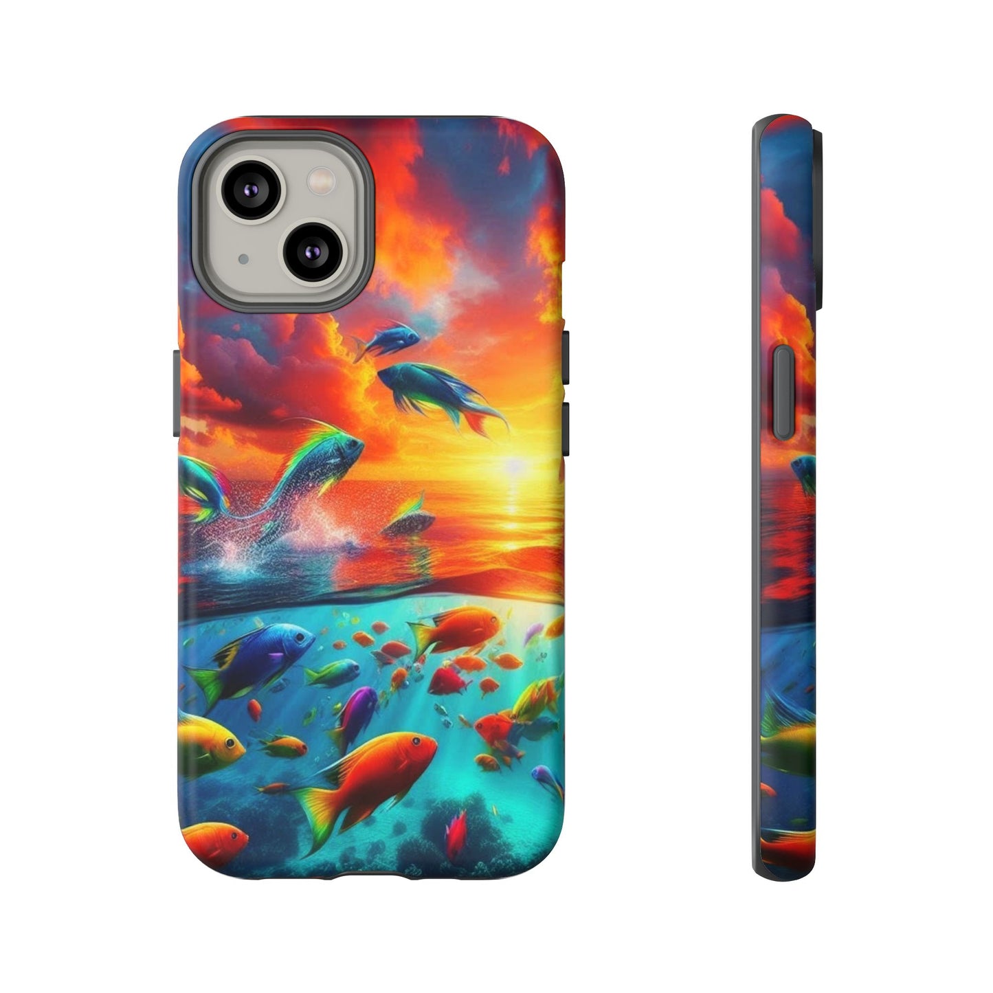 Vibrant Fishing Enthuiast Phone Tough Case