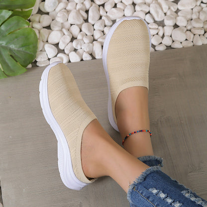 Mesh Breathable Woven Women's Shoes Slip-on