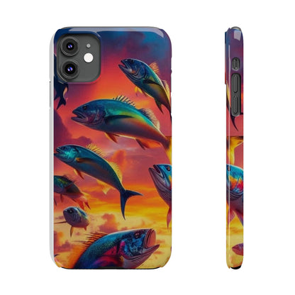 Tropical Fish Phone Case, Sunset Slim Case, Vibrant Colors Cover, Ocean Fish Design, Marine Life Gift, Sealife Accessories