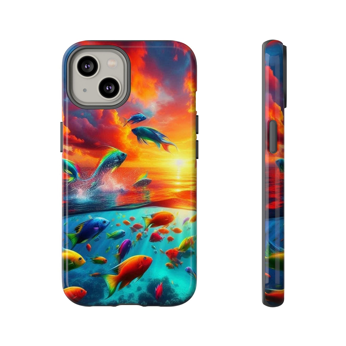 Vibrant Fishing Enthuiast Phone Tough Case