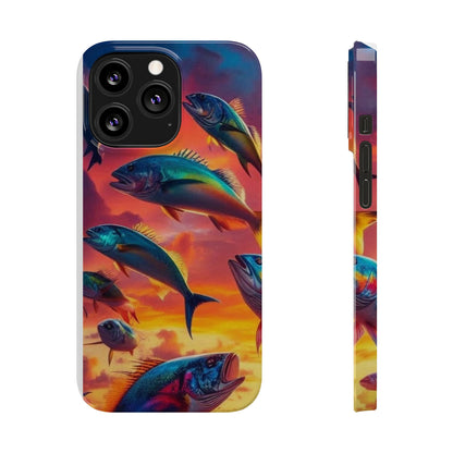 Tropical Fish Phone Case, Sunset Slim Case, Vibrant Colors Cover, Ocean Fish Design, Marine Life Gift, Sealife Accessories