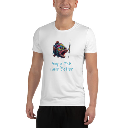 Angry Fish Taste Better Men's Athletic T-shirt