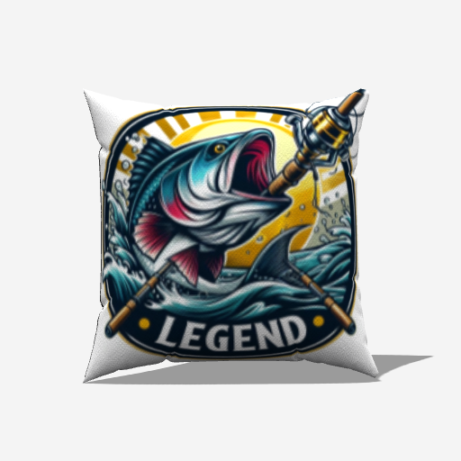 Nautical Theme Fishing throw pillow