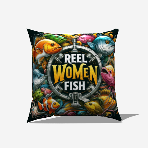 Reel Women Fish Pillow