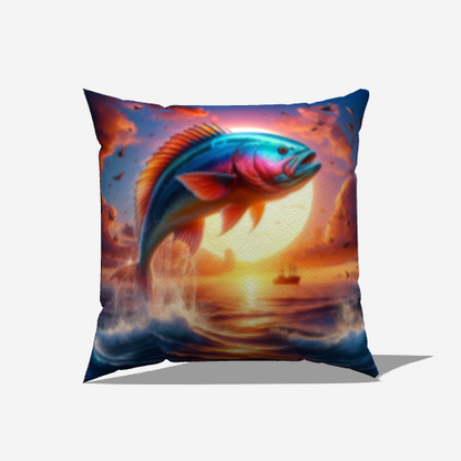 Nautical Theme Fishing & Boating Throw Pillow