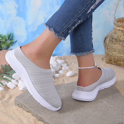 Mesh Breathable Woven Women's Shoes Slip-on