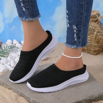 Mesh Breathable Woven Women's Shoes Slip-on