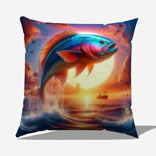 Nautical Theme Fishing & Boating Throw Pillow