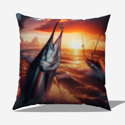 Nautical Theme Fishing & Boating Throw Pillow