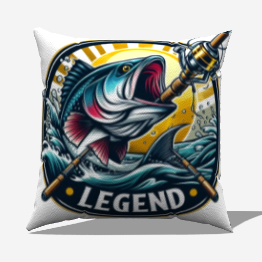 Nautical Theme Fishing throw pillow