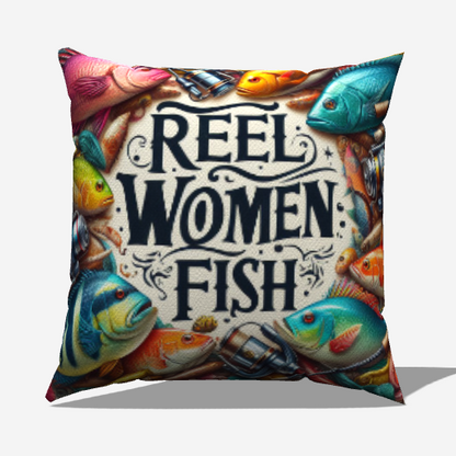 Reel Women Fish Pillow