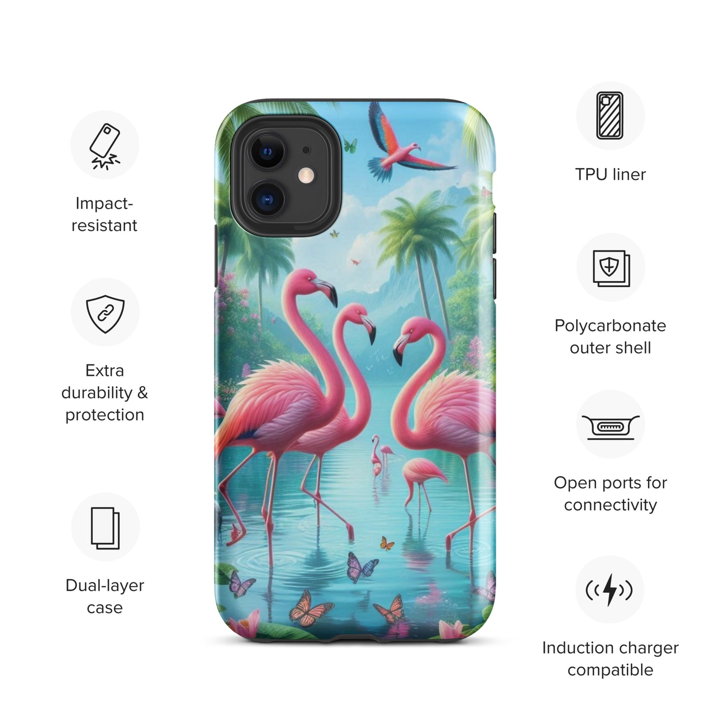 Pink Flamingo Tough Case for iPhone®