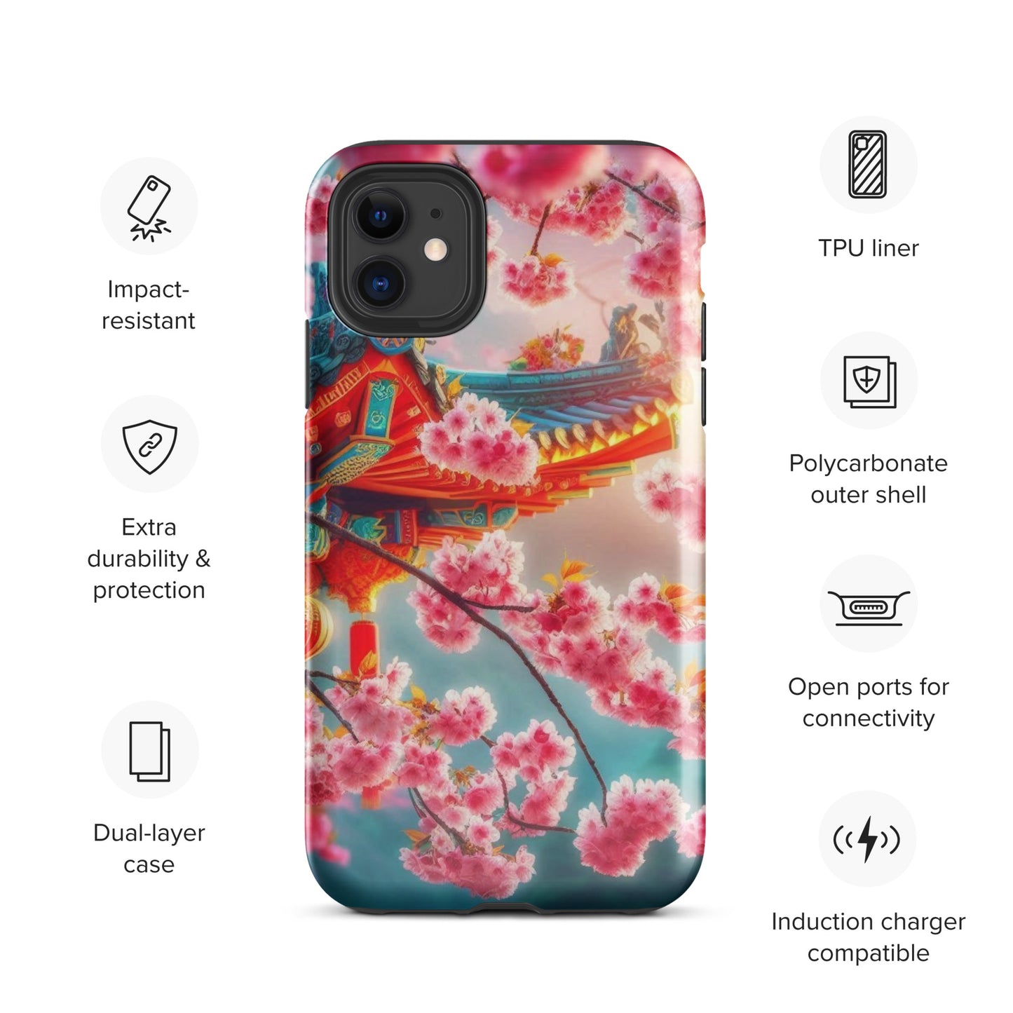 Chinese Cherry Blossom Tough Case for iPhone®