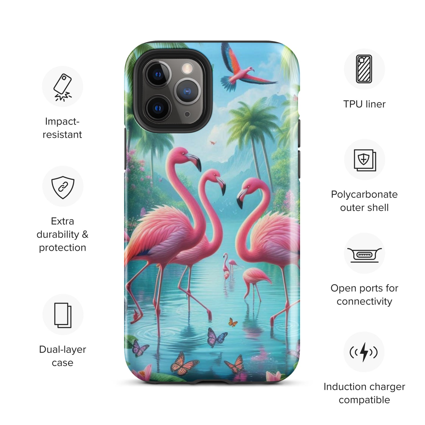 Pink Flamingo Tough Case for iPhone®