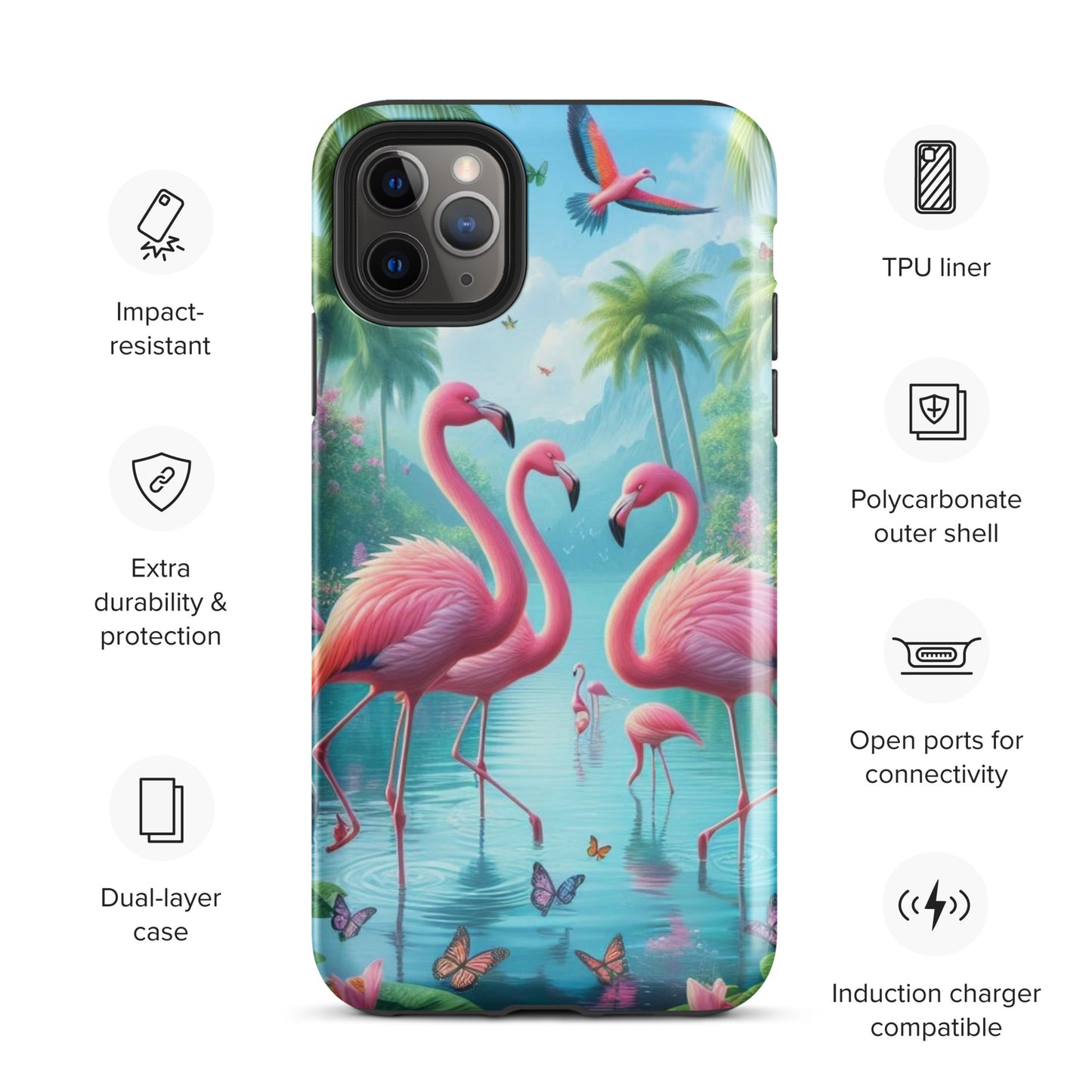 Pink Flamingo Tough Case for iPhone®