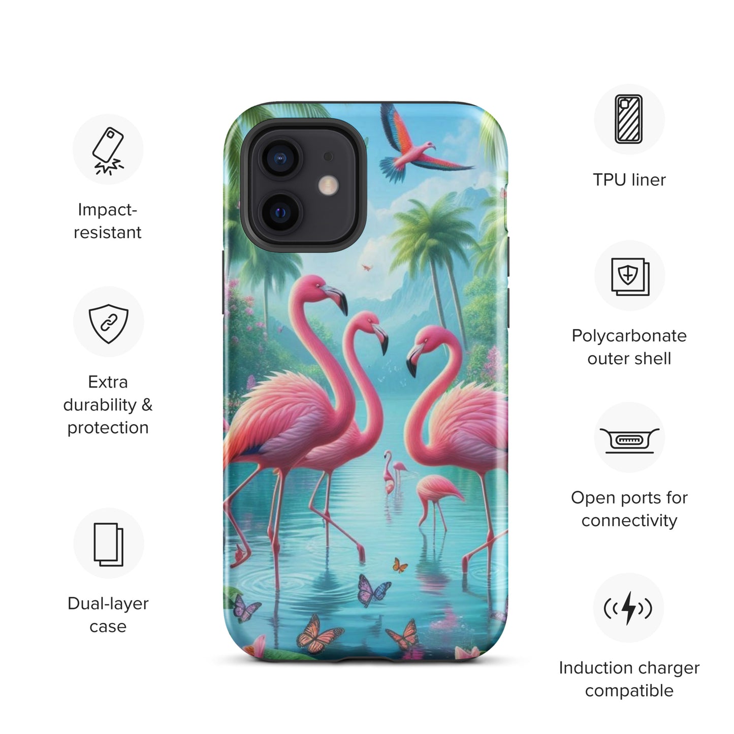 Pink Flamingo Tough Case for iPhone®