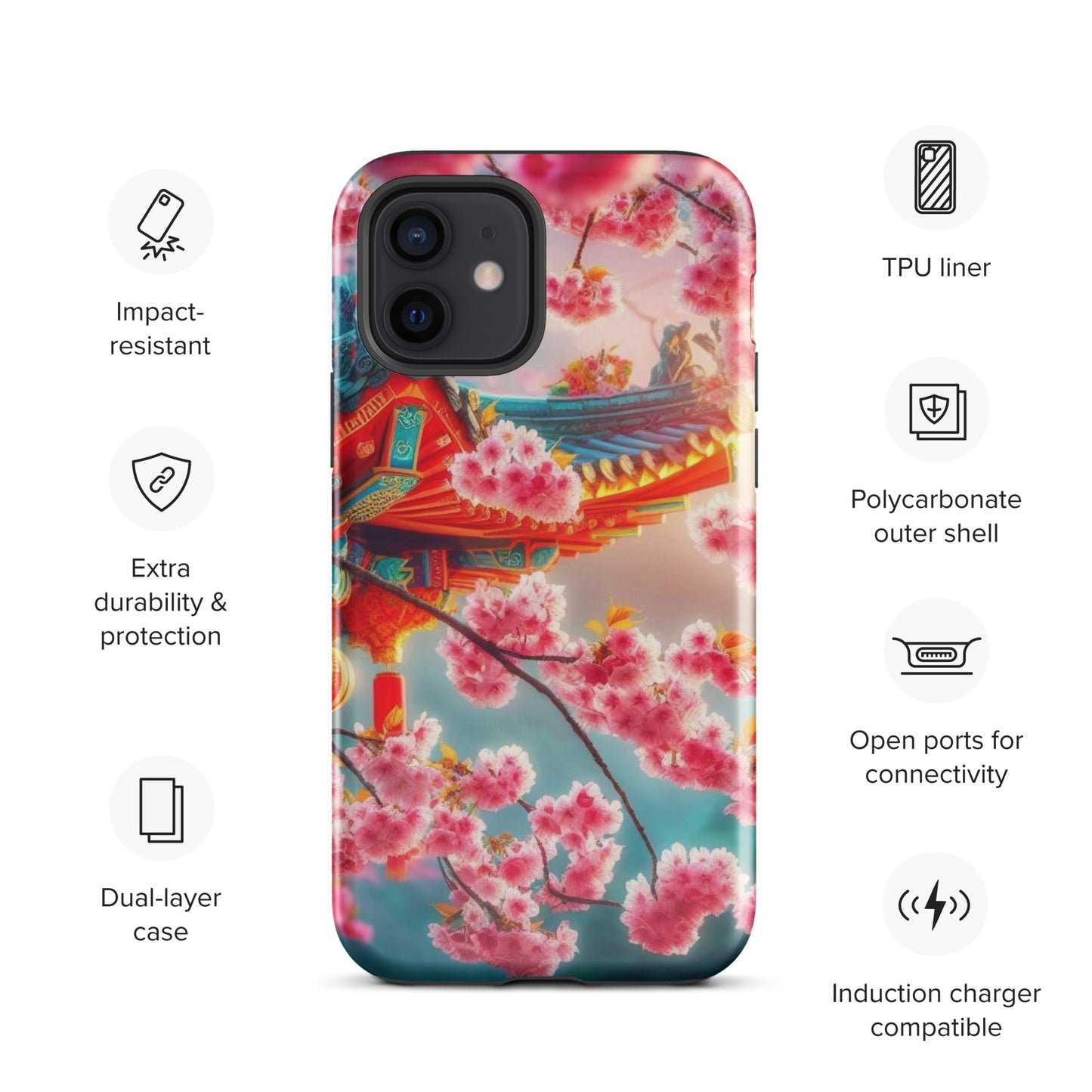 Chinese Cherry Blossom Tough Case for iPhone®