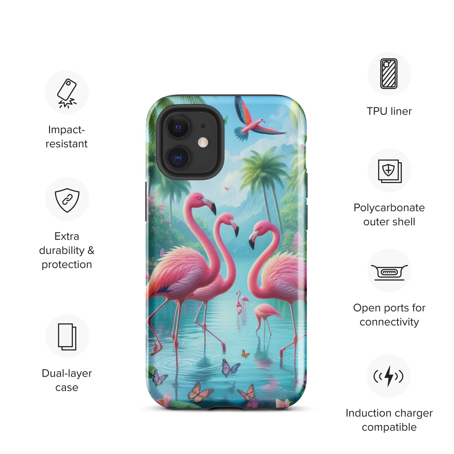 Pink Flamingo Tough Case for iPhone®