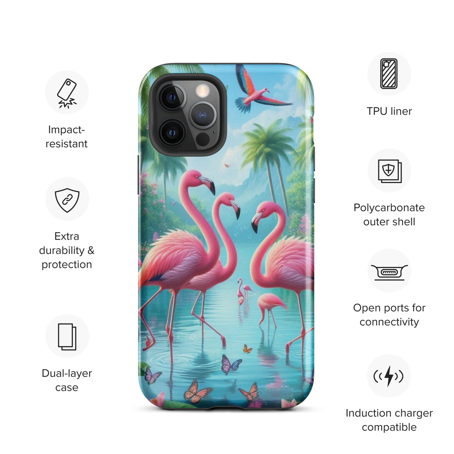 Pink Flamingo Tough Case for iPhone®