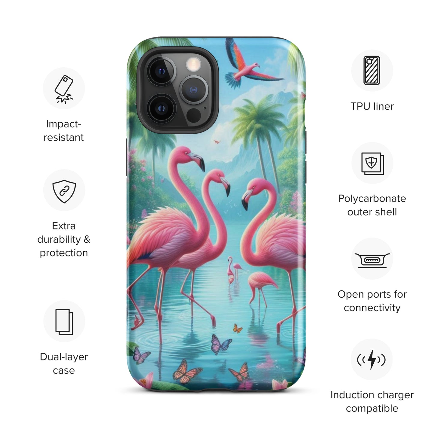 Pink Flamingo Tough Case for iPhone®