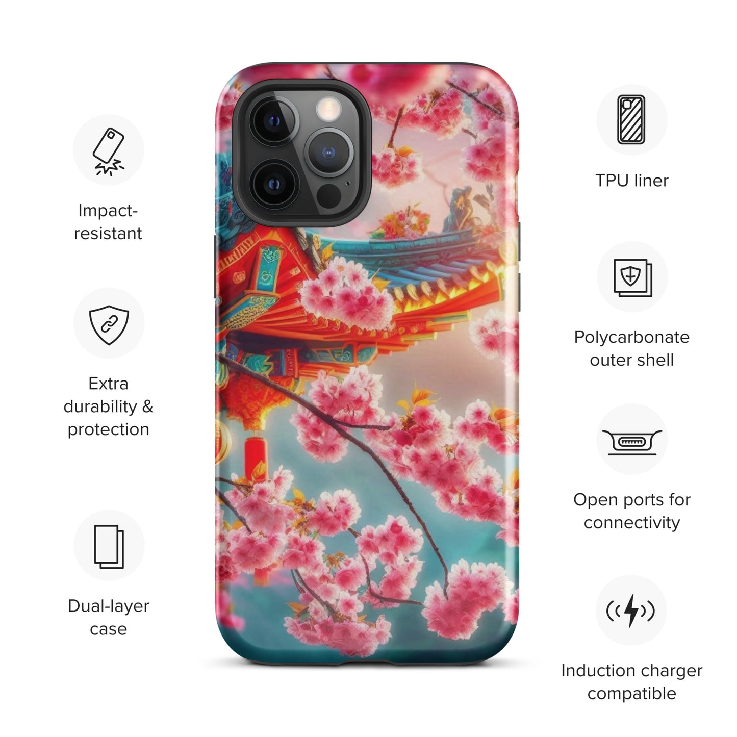 Chinese Cherry Blossom Tough Case for iPhone®