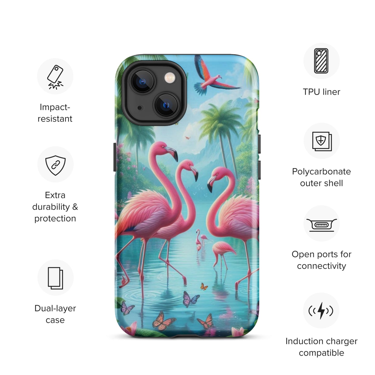 Pink Flamingo Tough Case for iPhone®