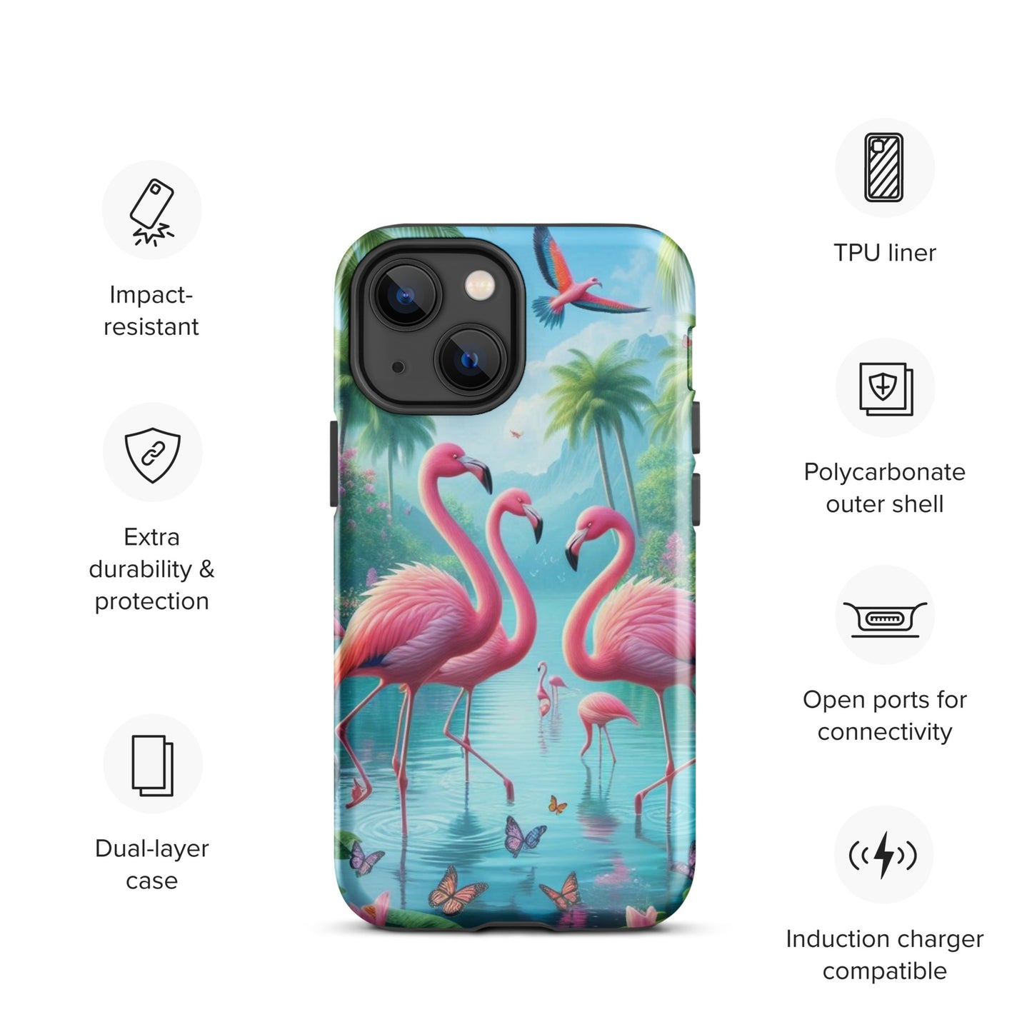 Pink Flamingo Tough Case for iPhone®