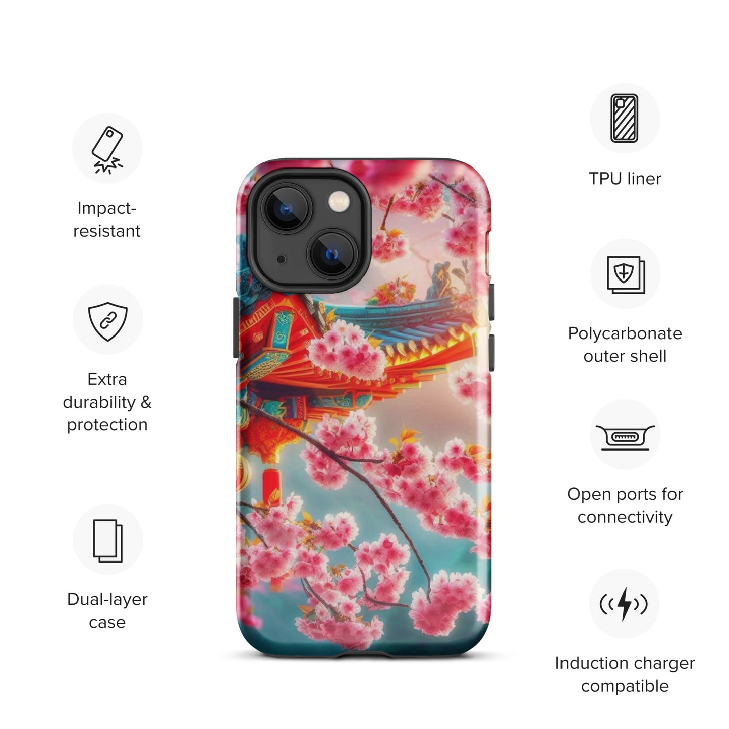 Chinese Cherry Blossom Tough Case for iPhone®