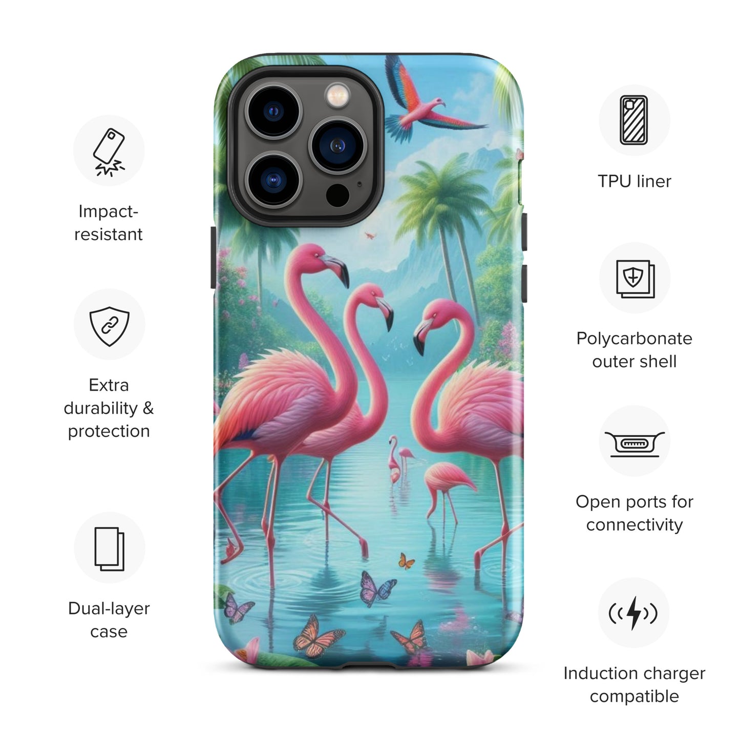 Pink Flamingo Tough Case for iPhone®