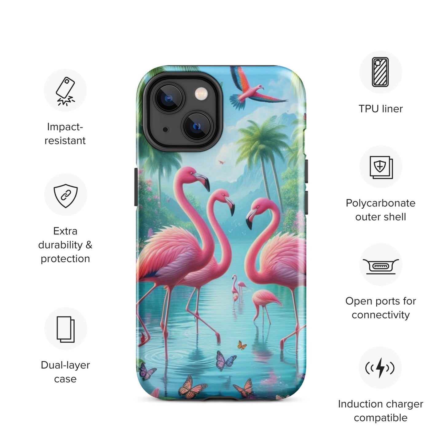 Pink Flamingo Tough Case for iPhone®