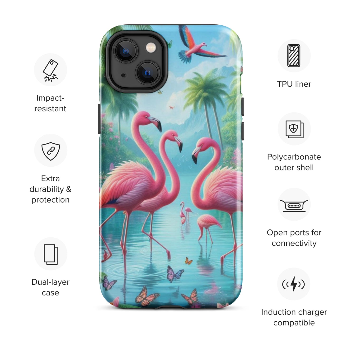 Pink Flamingo Tough Case for iPhone®