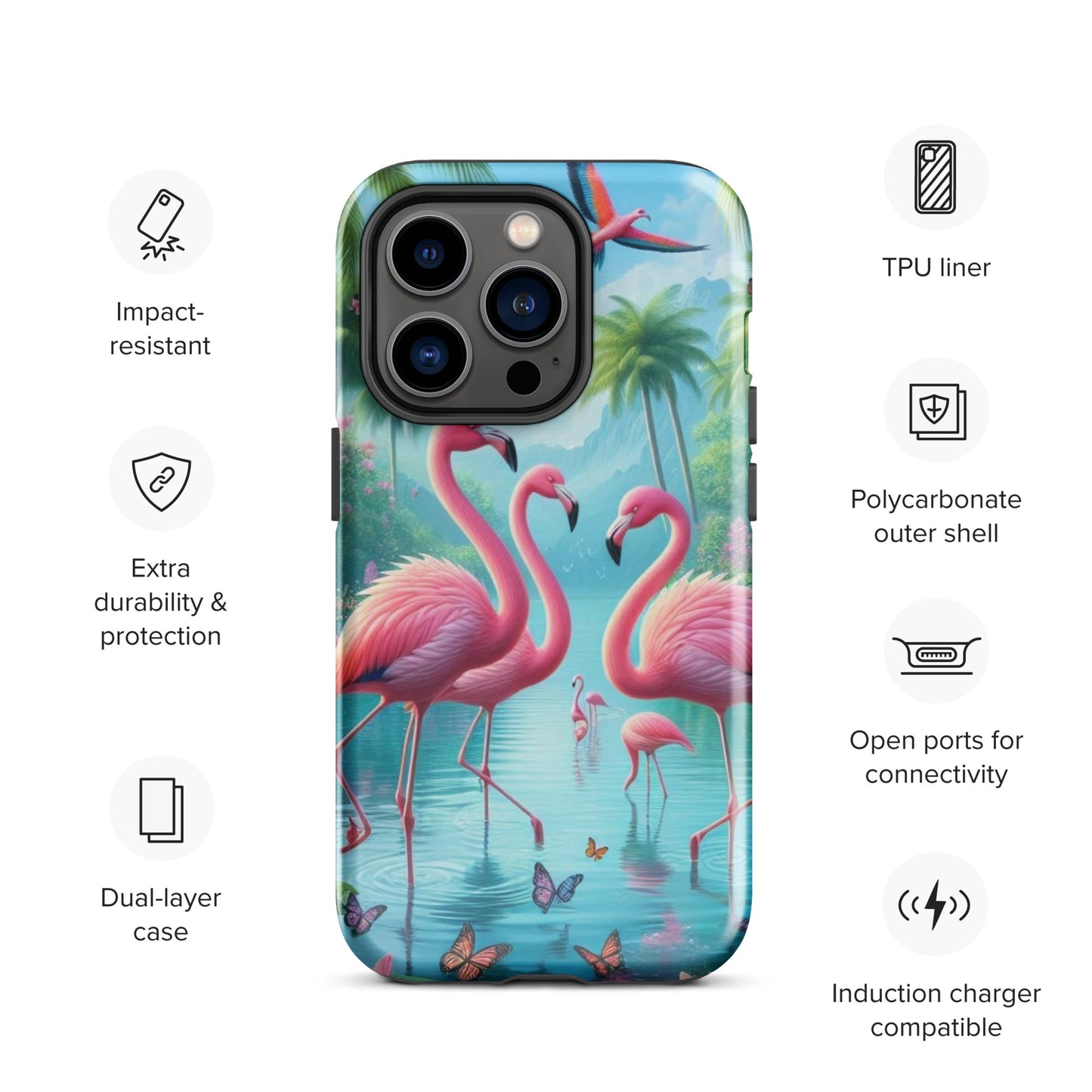 Pink Flamingo Tough Case for iPhone®