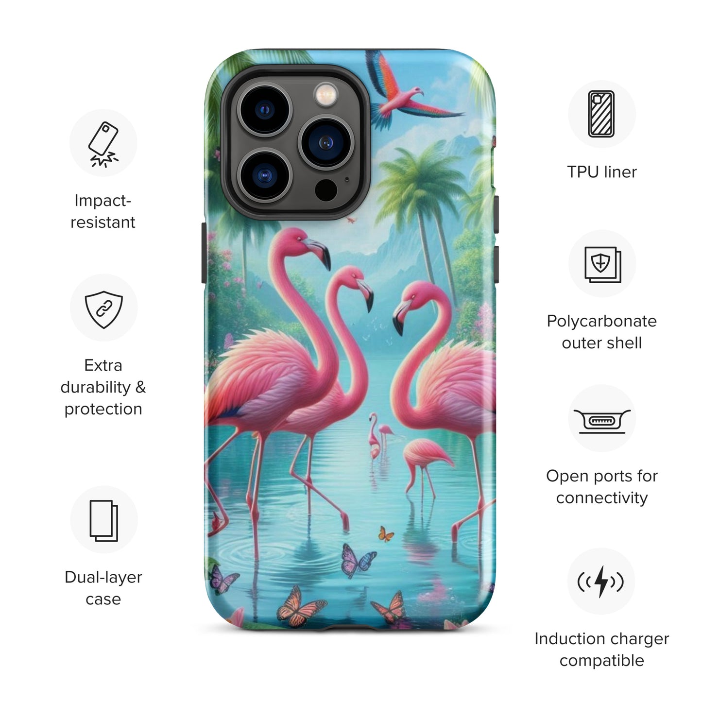 Pink Flamingo Tough Case for iPhone®