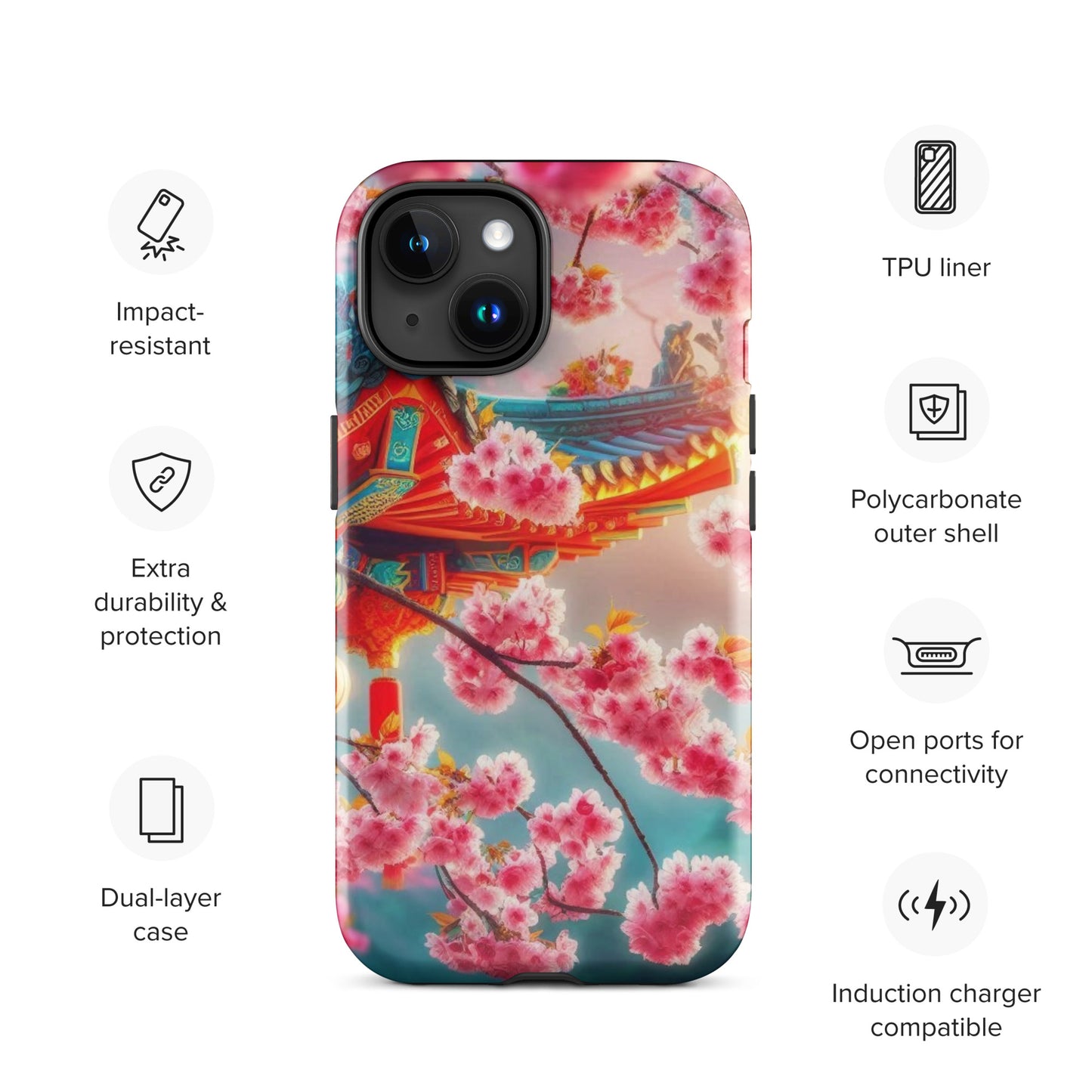 Chinese Cherry Blossom Tough Case for iPhone®