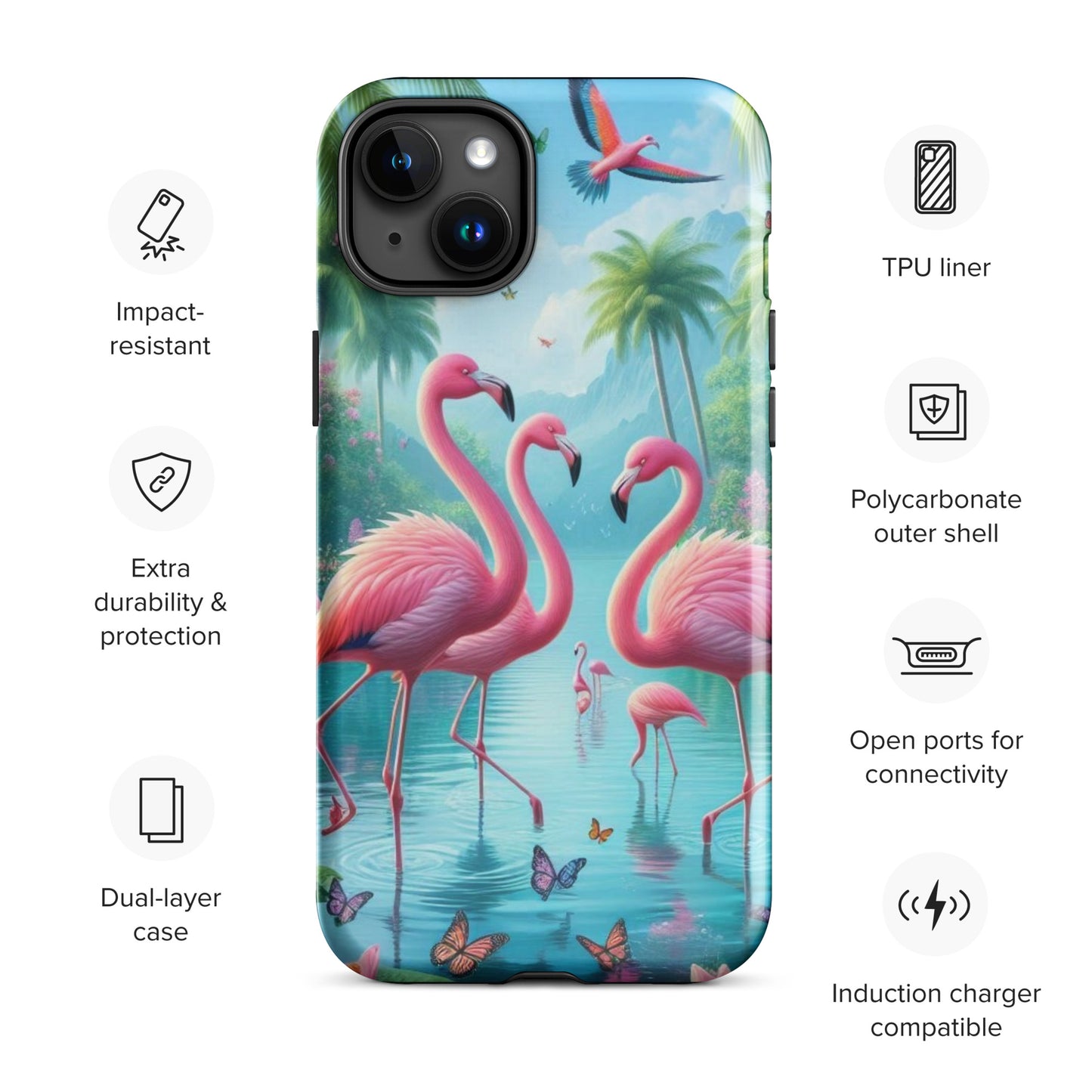 Pink Flamingo Tough Case for iPhone®