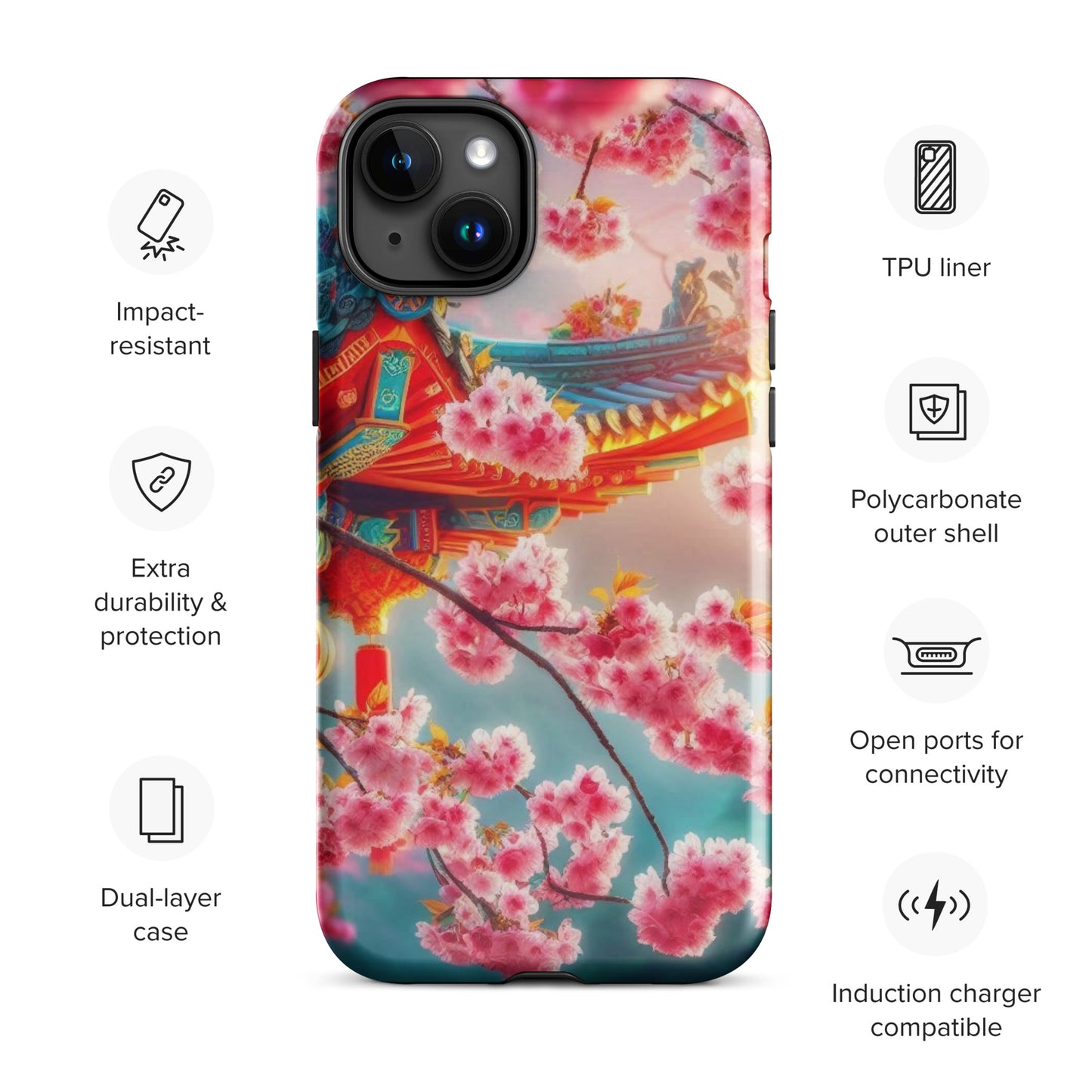 Chinese Cherry Blossom Tough Case for iPhone®