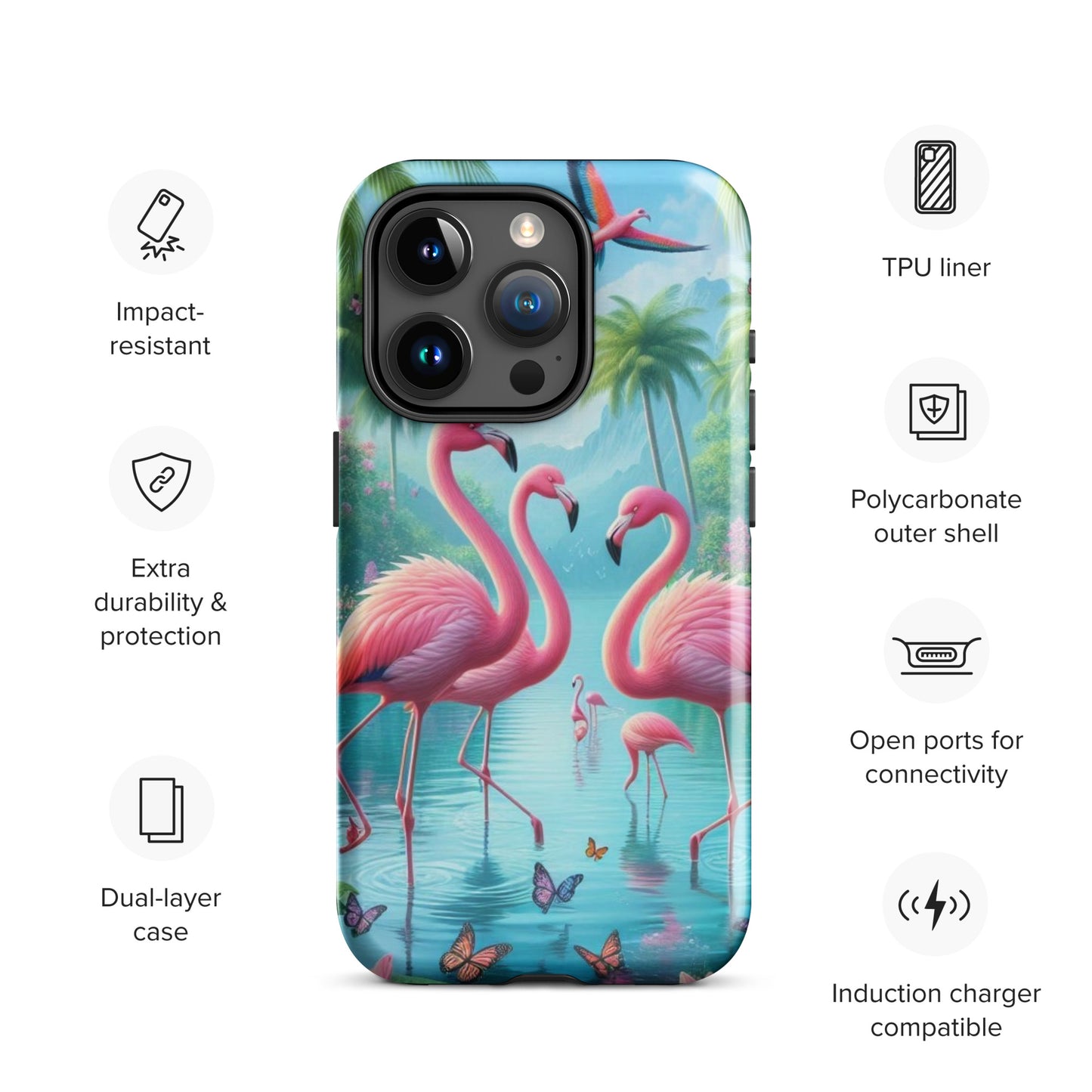 Pink Flamingo Tough Case for iPhone®