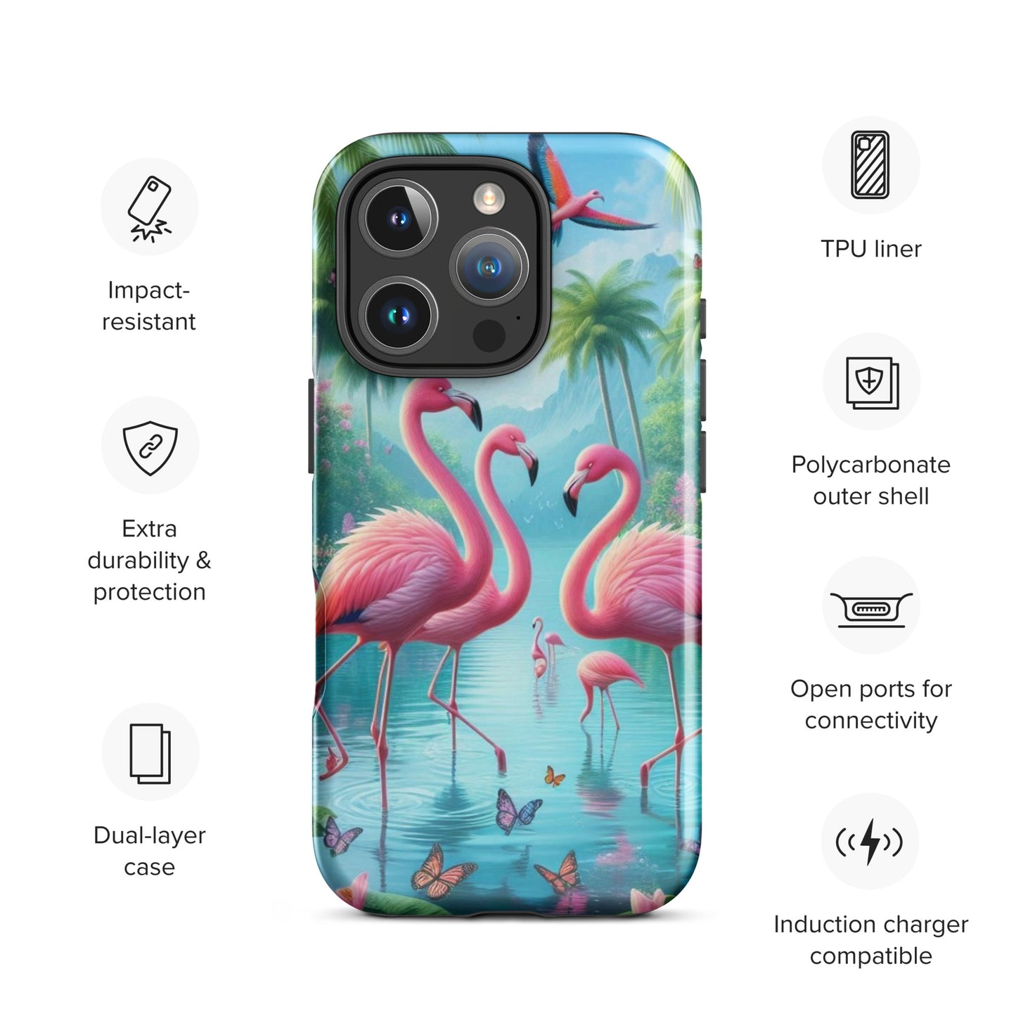 Pink Flamingo Tough Case for iPhone®