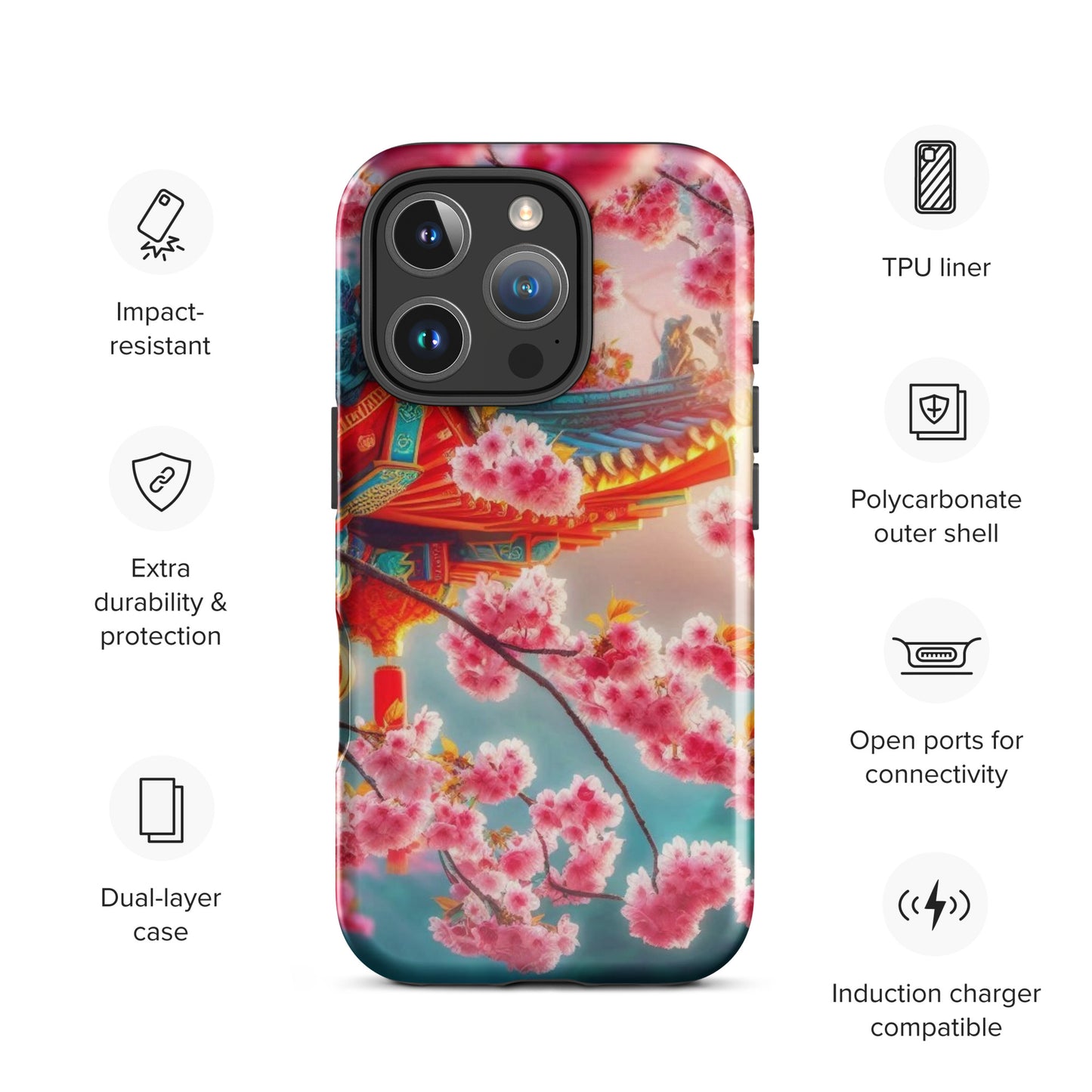 Chinese Cherry Blossom Tough Case for iPhone®