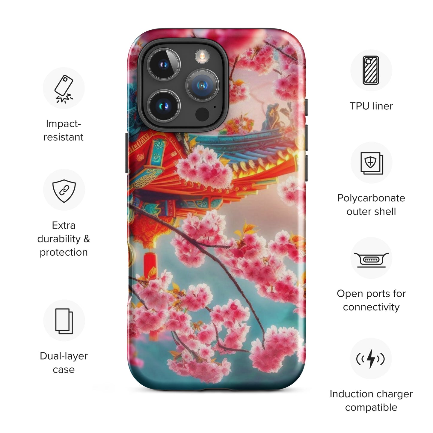 Chinese Cherry Blossom Tough Case for iPhone®